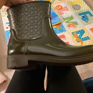 Coach rubber boots